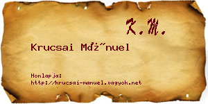 Krucsai Mánuel névjegykártya